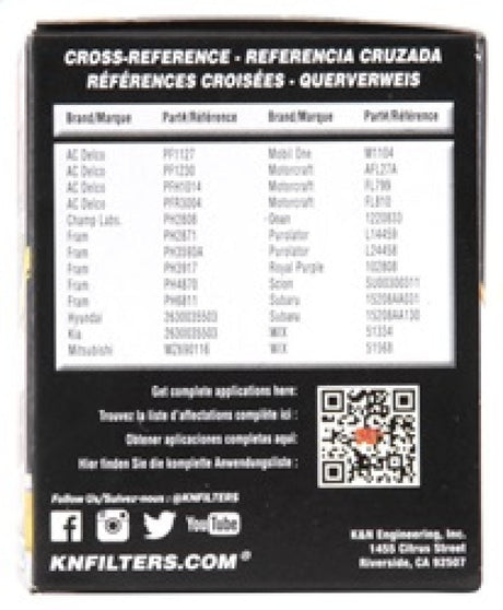 K&N Engineering - K&N Universal Performance Gold Oil Filter - Panda Motorworks