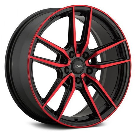 Konig - KONIG MYTH - Gloss Black with Red Tinted Clear Coat (5x112)
