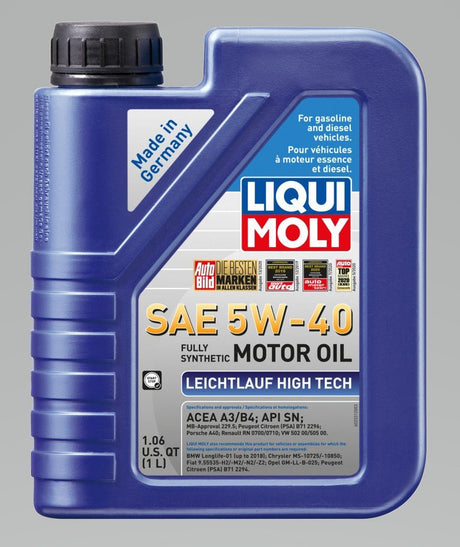 LIQUI MOLY - LIQUI MOLY 1L Leichtlauf (Low Friction) High Tech Motor Oil 5W40 - Case of 6 - Panda Motorworks