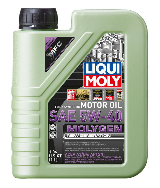 LIQUI MOLY - LIQUI MOLY 1L Molygen New Generation Motor Oil 5W40 - Case of 6 - Panda Motorworks