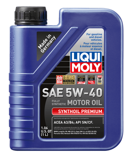 LIQUI MOLY - LIQUI MOLY 1L Synthoil Premium Motor Oil SAE 5W40 - Case of 12 - Panda Motorworks