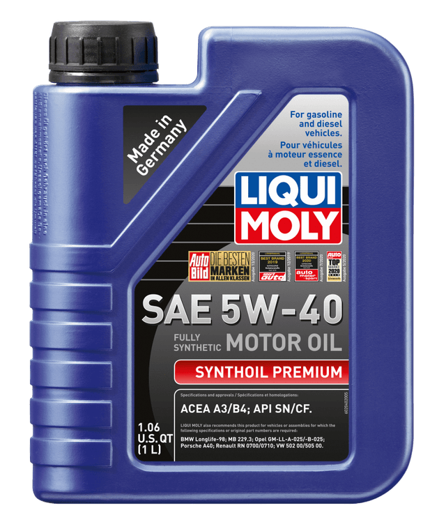 LIQUI MOLY - LIQUI MOLY 1L Synthoil Premium Motor Oil SAE 5W40 - Case of 12 - Panda Motorworks