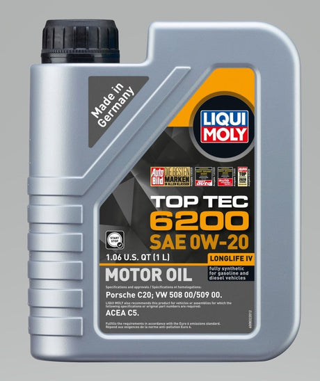 LIQUI MOLY - LIQUI MOLY 1L Top Tec 6200 Motor Oil 0W20 - Case of 6 - Panda Motorworks