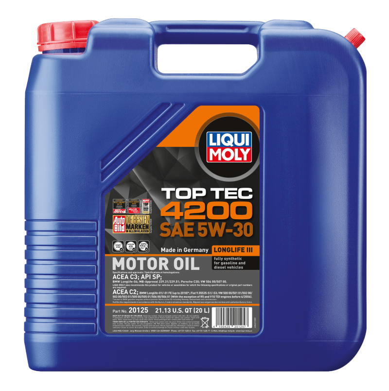 エンジンオイル トップテック4200 5W30 5L リキモリ 20904 LIQUI MOLY 20L Top Tec 4200 Motor Oil 5W-30- LIQUI MOLY – Panda
