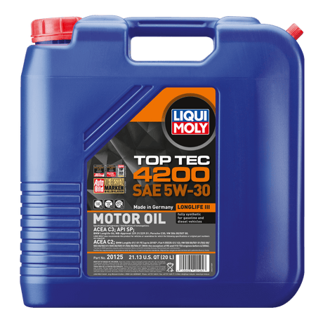LIQUI MOLY - LIQUI MOLY 20L Top Tec 4200 Motor Oil 5W - 30