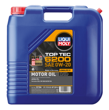 LIQUI MOLY - LIQUI MOLY 20L Top Tec 6200 Motor Oil 0W - 20 - Panda Motorworks