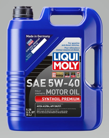 LIQUI MOLY - LIQUI MOLY 5L Synthoil Premium Motor Oil SAE 5W40 - Case of 4 - Panda Motorworks