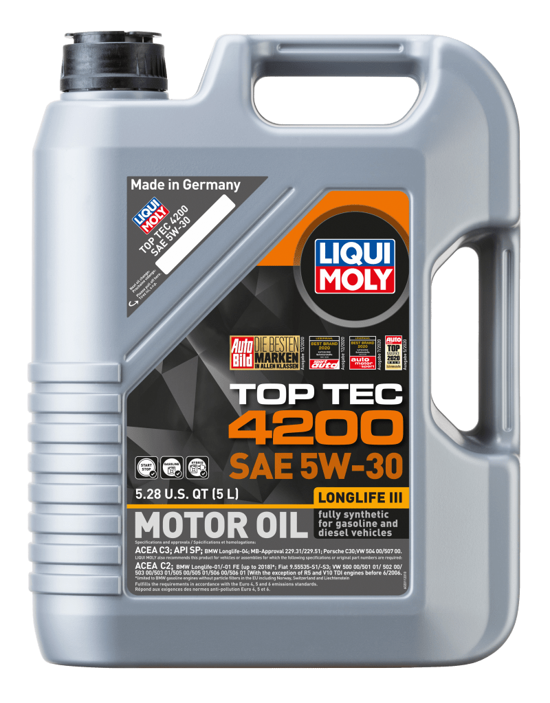 LIQUI MOLY - LIQUI MOLY 5L Top Tec 4200 Motor Oil 5W30 - Case of 4 - Panda Motorworks