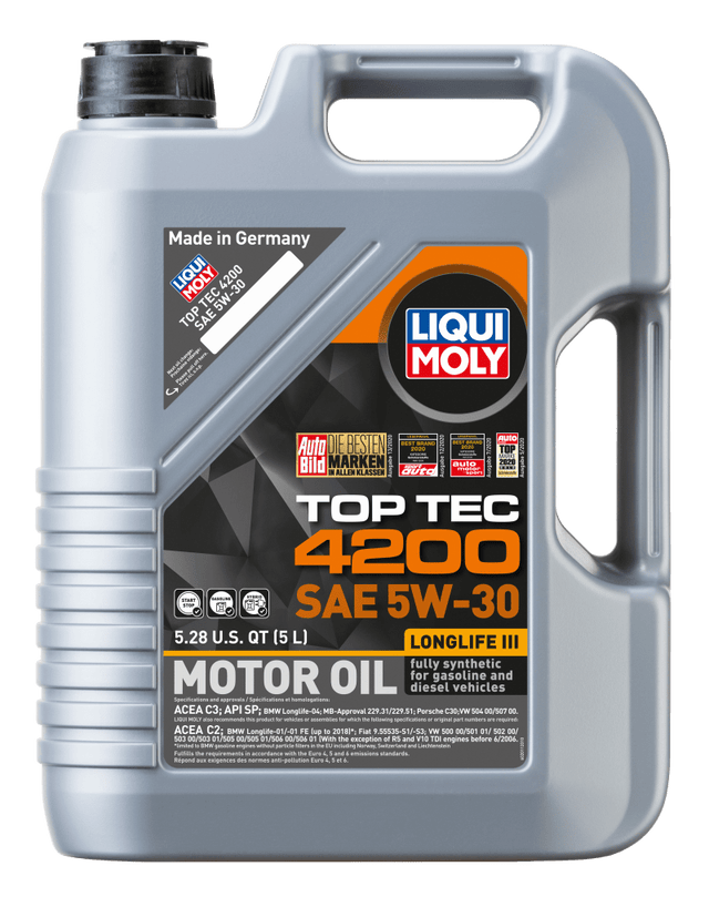 LIQUI MOLY - LIQUI MOLY 5L Top Tec 4200 Motor Oil 5W30 - Case of 4 - Panda Motorworks