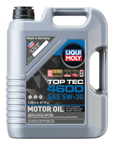 LIQUI MOLY - LIQUI MOLY 5L Top Tec 4600 Motor Oil 5W30 - Case of 4 - Panda Motorworks