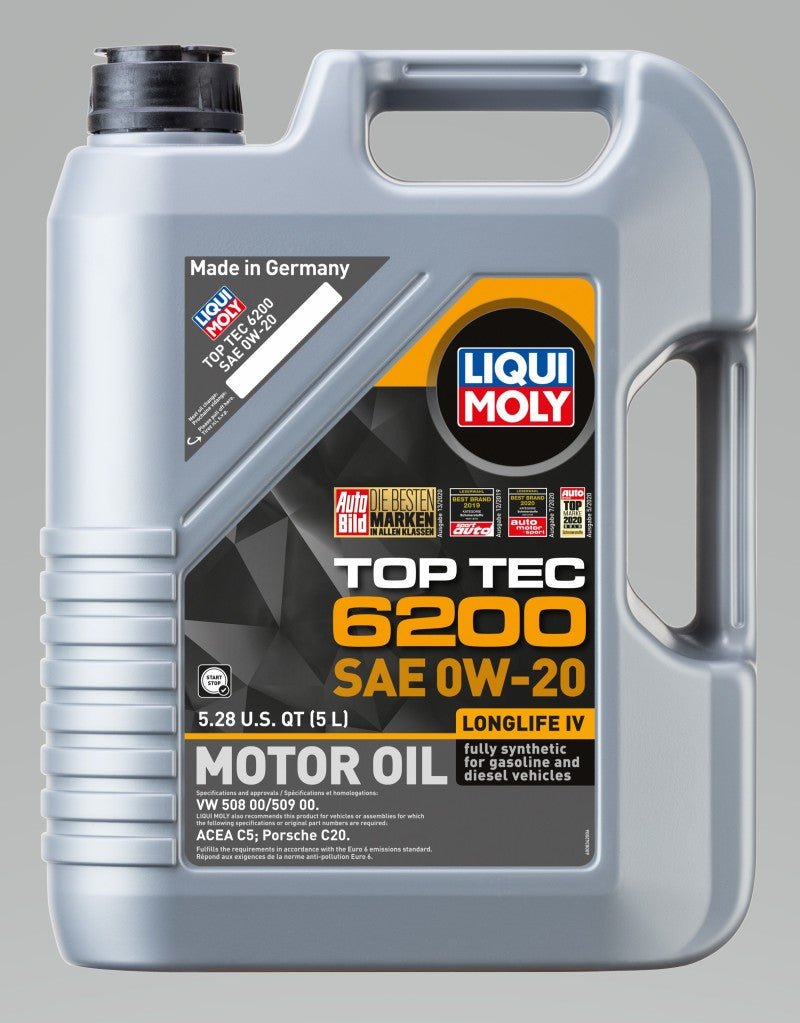 LIQUI MOLY - LIQUI MOLY 5L Top Tec 6200 Motor Oil 0W20 - Case of 4 - Panda Motorworks