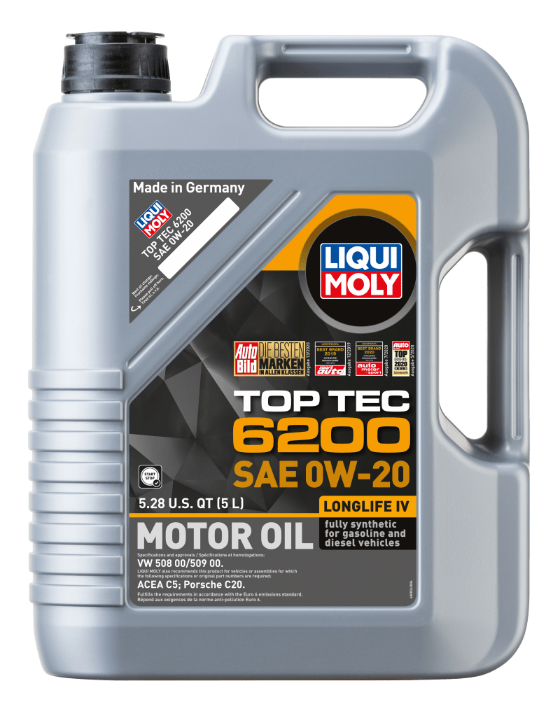 LIQUI MOLY - LIQUI MOLY 5L Top Tec 6200 Motor Oil 0W20 - Case of 4 - Panda Motorworks