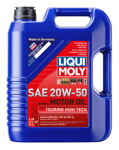 LIQUI MOLY - LIQUI MOLY 5L Touring High Tech Motor Oil 20W50 - Case of 4 - Panda Motorworks