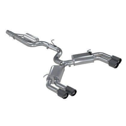 MBRP - MBRP 15 - 18 Audi S3 SS 3in Quad Split Rear Exit w/ Carbon Fiber Tips - T304 - Panda Motorworks