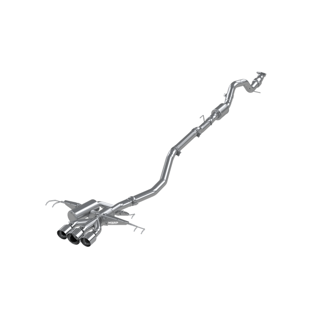 MBRP - MBRP 17 - 22 Honda Civic Type R 2.0L T304 Stainless Steel 3.0in Cat - Back w/Triple Center Outlet - Panda Motorworks