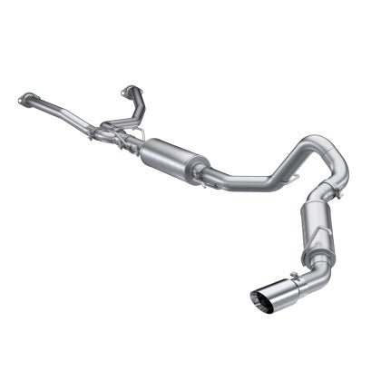 MBRP - MBRP 2022 Toyota Tundra 3.5L Dual Cat - back 4in Single Side Exit Dual Wall Angle Cut Tip - T304 - Panda Motorworks