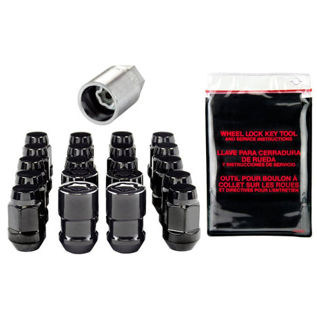McGard - McGard 5 Lug Hex Install Kit w/Locks (Cone Seat Nut / Bulge) M12X1.5 / 3/4 Hex / 1.45in. L - Black