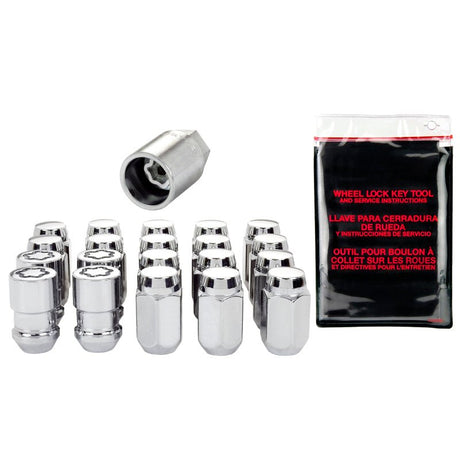 McGard - McGard 5 Lug Hex Install Kit w/Locks (Cone Seat Nut) M12X1.5 / 13/16 Hex / 1.5in. Length - Chrome