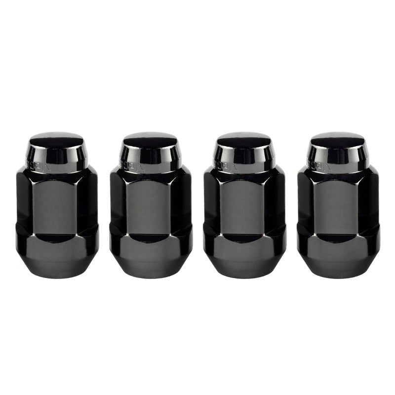 McGard - McGard Hex Lug Nut (Cone Seat Bulge Style) M12X1.5 / 3/4 Hex / 1.45in. Length (4 - Pack) - Black