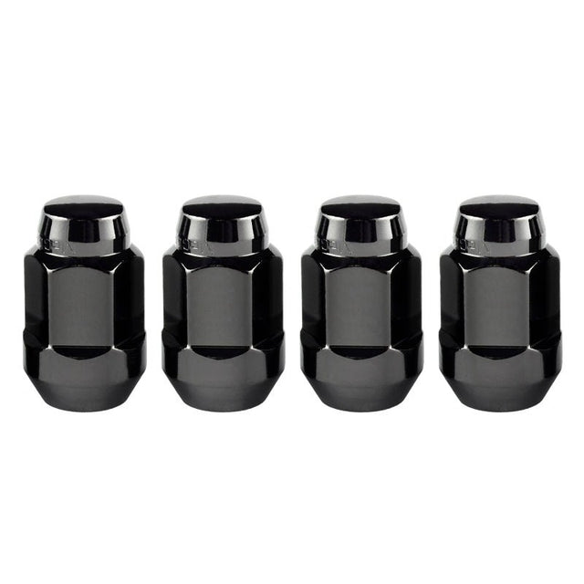 McGard - McGard Hex Lug Nut (Cone Seat Bulge Style) M12X1.5 / 3/4 Hex / 1.45in. Length (4 - Pack) - Black