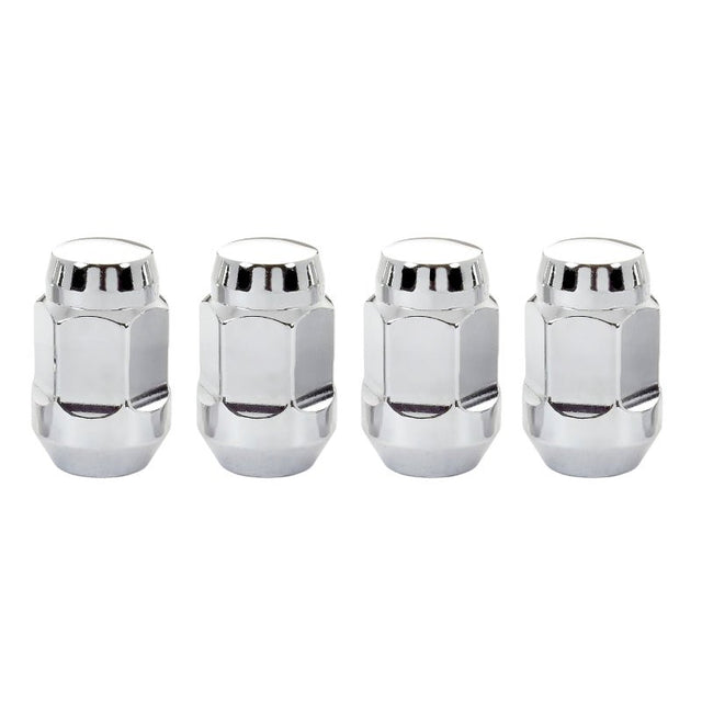 McGard - McGard Hex Lug Nut (Cone Seat Bulge Style) M12X1.5 / 3/4 Hex / 1.45in. Length (4 - Pack) - Chrome
