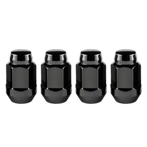 McGard - McGard Hex Lug Nut (Cone Seat Bulge Style) M14X1.5 / 22mm Hex / 1.635in. Length (4 - Pack) - Black