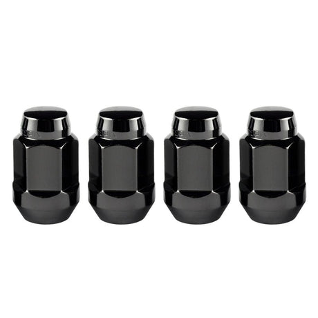 McGard - McGard Hex Lug Nut (Cone Seat Bulge Style) M14X1.5 / 22mm Hex / 1.635in. Length (4 - Pack) - Black
