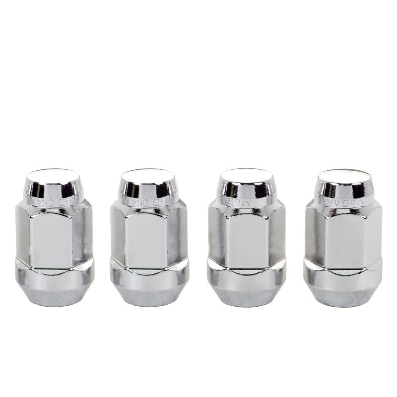 McGard - McGard Hex Lug Nut (Cone Seat Bulge Style) M14X1.5 / 22mm Hex / 1.635in. Length (4 - Pack) - Chrome