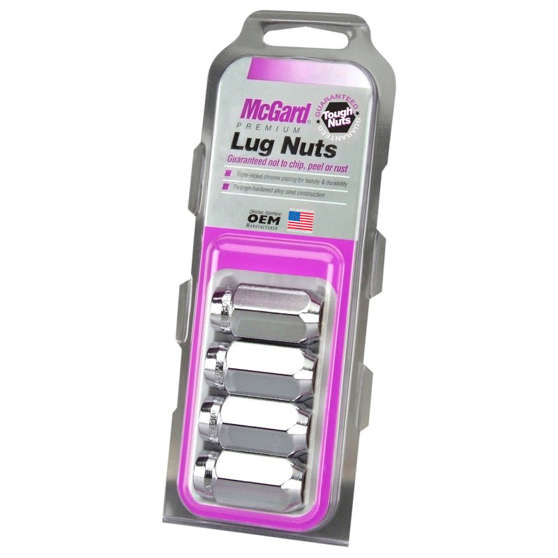 McGard - McGard Hex Lug Nut (Cone Seat) M14X1.5 / 22mm Hex / 1.635in. Length (4 - Pack) - Chrome