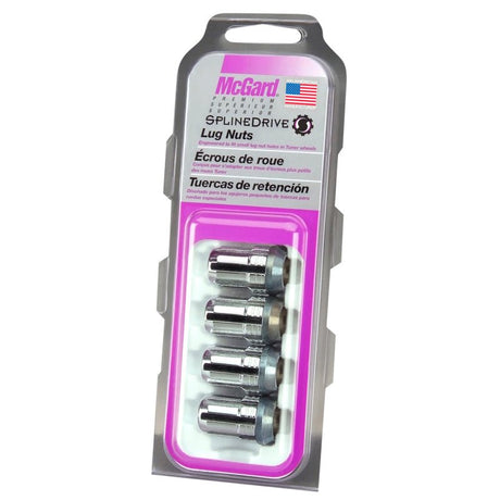 McGard - McGard SplineDrive Lug Nut (Cone Seat) M12X1.5 / 1.24in. Length (4 - Pack) - Chrome (Req. Tool)
