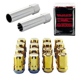 McGard - McGard SplineDrive Tuner 4 Lug Install Kit w/Locks & Tool (Cone) M12X1.5 / 13/16 Hex - Gold