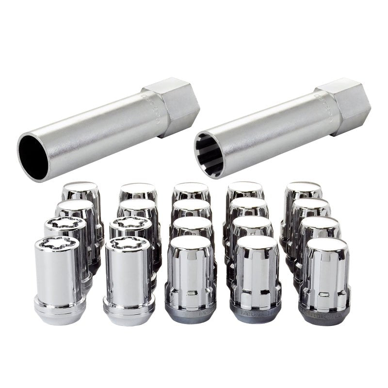 McGard - McGard SplineDrive Tuner 5 Lug Install Kit w/Locks & Tool (Cone) M12x1.5 / 13/16 Hex - Chrome (CS)