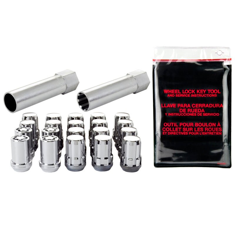 McGard - McGard SplineDrive Tuner 5 Lug Install Kit w/Locks & Tool (Cone) M12X1.5 / 13/16 Hex - Chrome