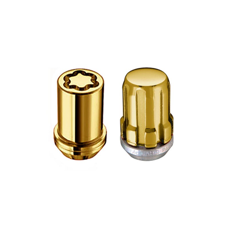McGard - McGard SplineDrive Tuner 5 Lug Install Kit w/Locks & Tool (Cone) M12x1.5 / 13/16 Hex - Gold (CS)