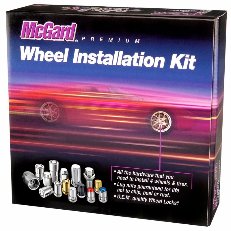 McGard - McGard SplineDrive Tuner 5 Lug Install Kit w/Locks & Tool (Cone) M14X1.5 / 22mm Hex - Blk