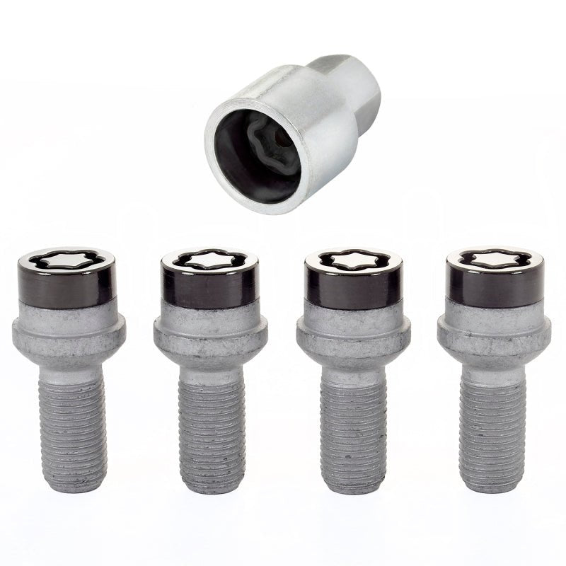 McGard - McGard Wheel Lock Bolt Set - 4pk. (Radius Seat) M14X1.5 / 17mm Hex / 26.7mm Shank Length - Black