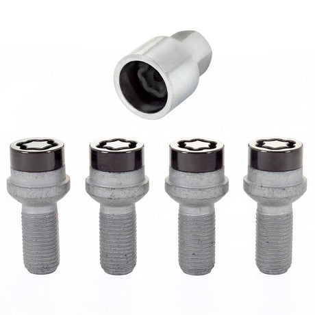 McGard - McGard Wheel Lock Bolt Set - 4pk. (Radius Seat) M14X1.5 / 17mm Hex / 26.7mm Shank Length - Black