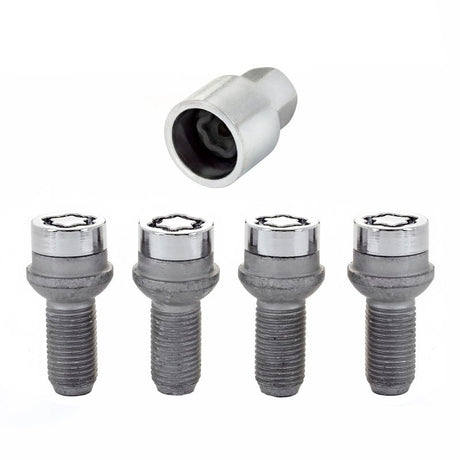 McGard - McGard Wheel Lock Bolt Set - 4pk. (Radius Seat) M14X1.5 / 17mm Hex / 26.7mm Shank Length - Chrome