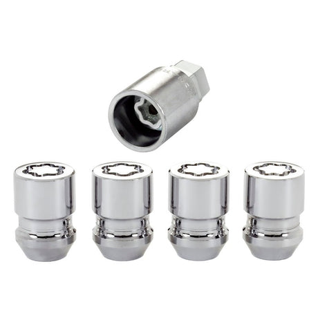 McGard - McGard Wheel Lock Nut Set - 4pk. (Cone Seat) M12X1.5 / 19mm & 21mm Dual Hex / 1.28in. L - Chrome