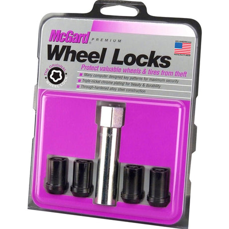 McGard - McGard Wheel Lock Nut Set - 4pk. (Tuner / Cone Seat) M12X1.5 / 13/16 Hex / 1.24in. Length - Black