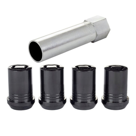McGard - McGard Wheel Lock Nut Set - 4pk. (Tuner / Cone Seat) M12X1.5 / 13/16 Hex / 1.24in. Length - Black