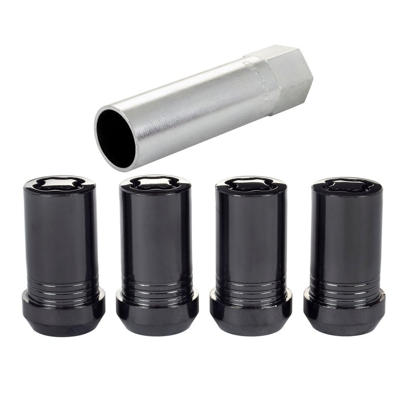 McGard - McGard Wheel Lock Nut Set - 4pk. (Tuner / Cone Seat) M14X1.5 / 22mm Hex / 1.648in. Length - Black