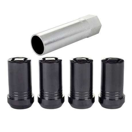 McGard - McGard Wheel Lock Nut Set - 4pk. (Tuner / Cone Seat) M14X1.5 / 22mm Hex / 1.648in. Length - Black