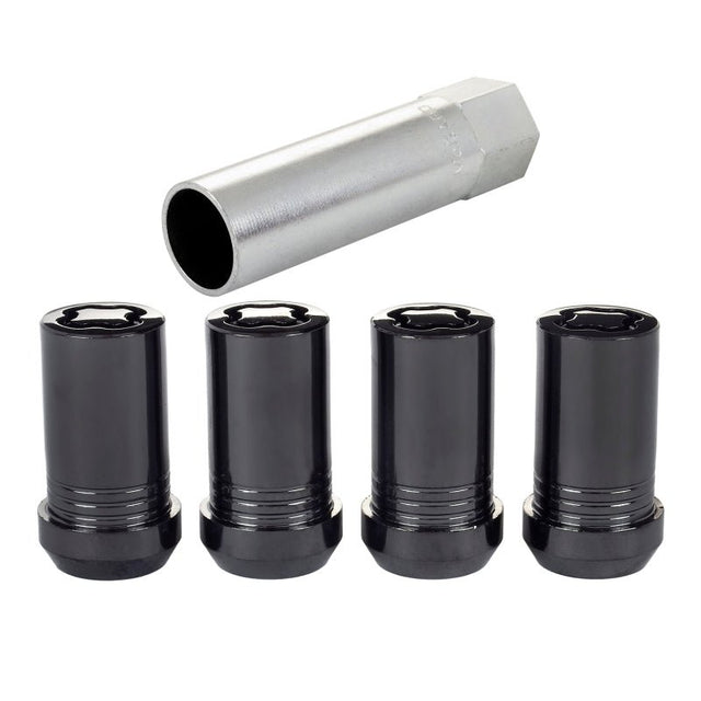 McGard - McGard Wheel Lock Nut Set - 4pk. (Tuner / Cone Seat) M14X1.5 / 22mm Hex / 1.648in. Length - Black