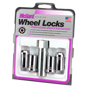 McGard - McGard Wheel Lock Nut Set - 4pk. (Tuner / Cone Seat) M14X1.5 / 22mm Hex / 1.648in. Length - Chrome