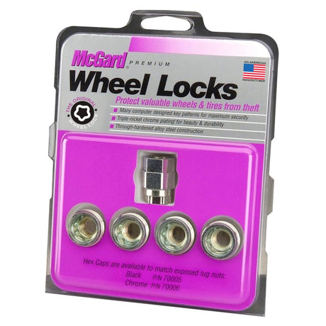 McGard - McGard Wheel Lock Nut Set - 4pk. (Under Hub Cap / Cone Seat) M12X1.5 / 19mm & 21mm Hex / .775in. L