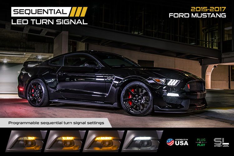 2015-2017 Ford Mustang Sequential LED Turn Signals (pair) (USDM)