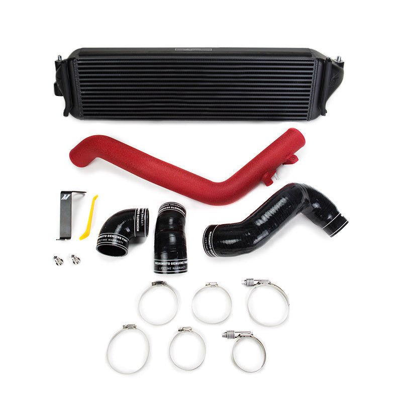 Mishimoto - Mishimoto 2017+ Honda Civic Type R Intercooler Kit - Black Intercooler Red Pipes