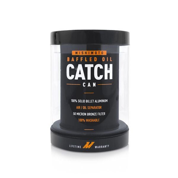 Mishimoto Baffled Catch Can Kit PCV Side Black - Panda Motorworks