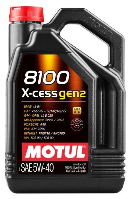 Motul - Motul 5L Synthetic Engine Oil 8100 5W40 X - CESS Gen 2 - Single